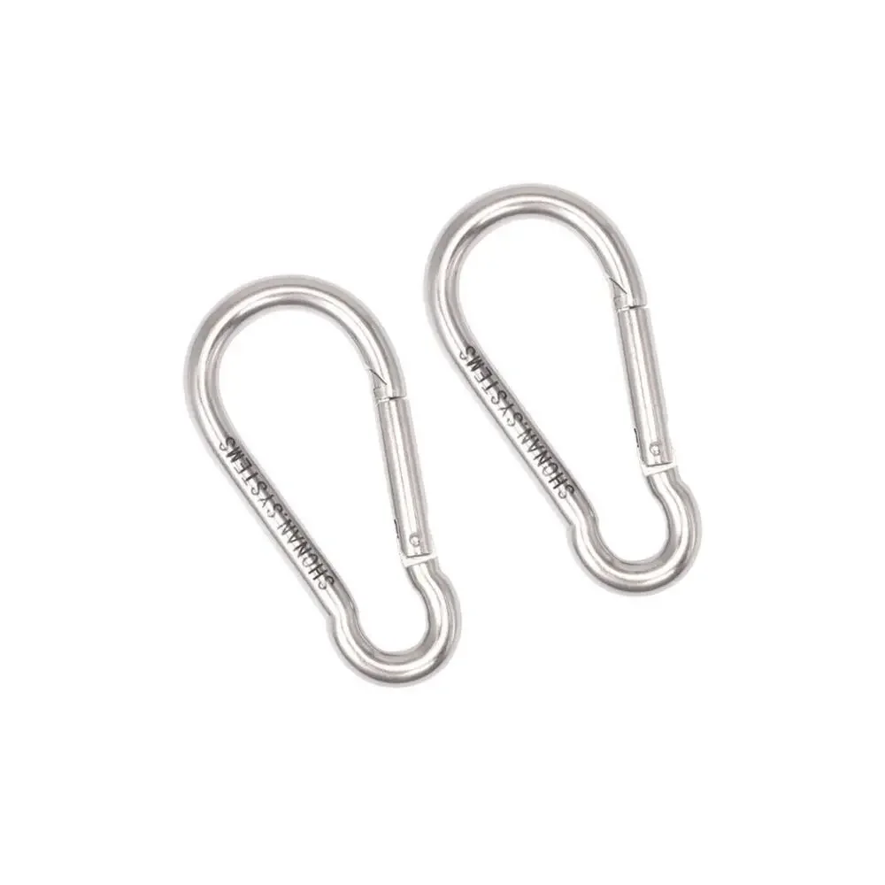 4 Inch Carabiner Clips- 2 Pack Heavy Duty Stainless Steel Spring Snap Hook D ...